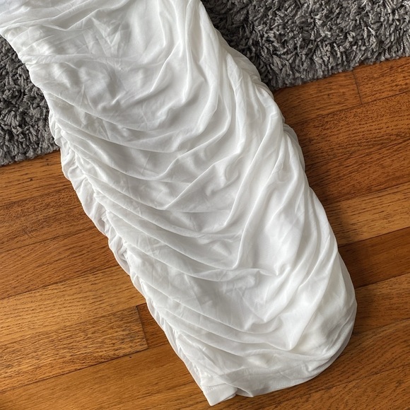 NWOT Princess Polly Jocasta White Mini Ruched Dress Size 2 - Picture 7 of 15